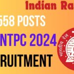 11558 Post in Railway RRB NTPC recruitment 2024