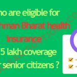 Who are eligible for Ayushman Bharat health insurance of 5 lakh coverage for senior citizens ?